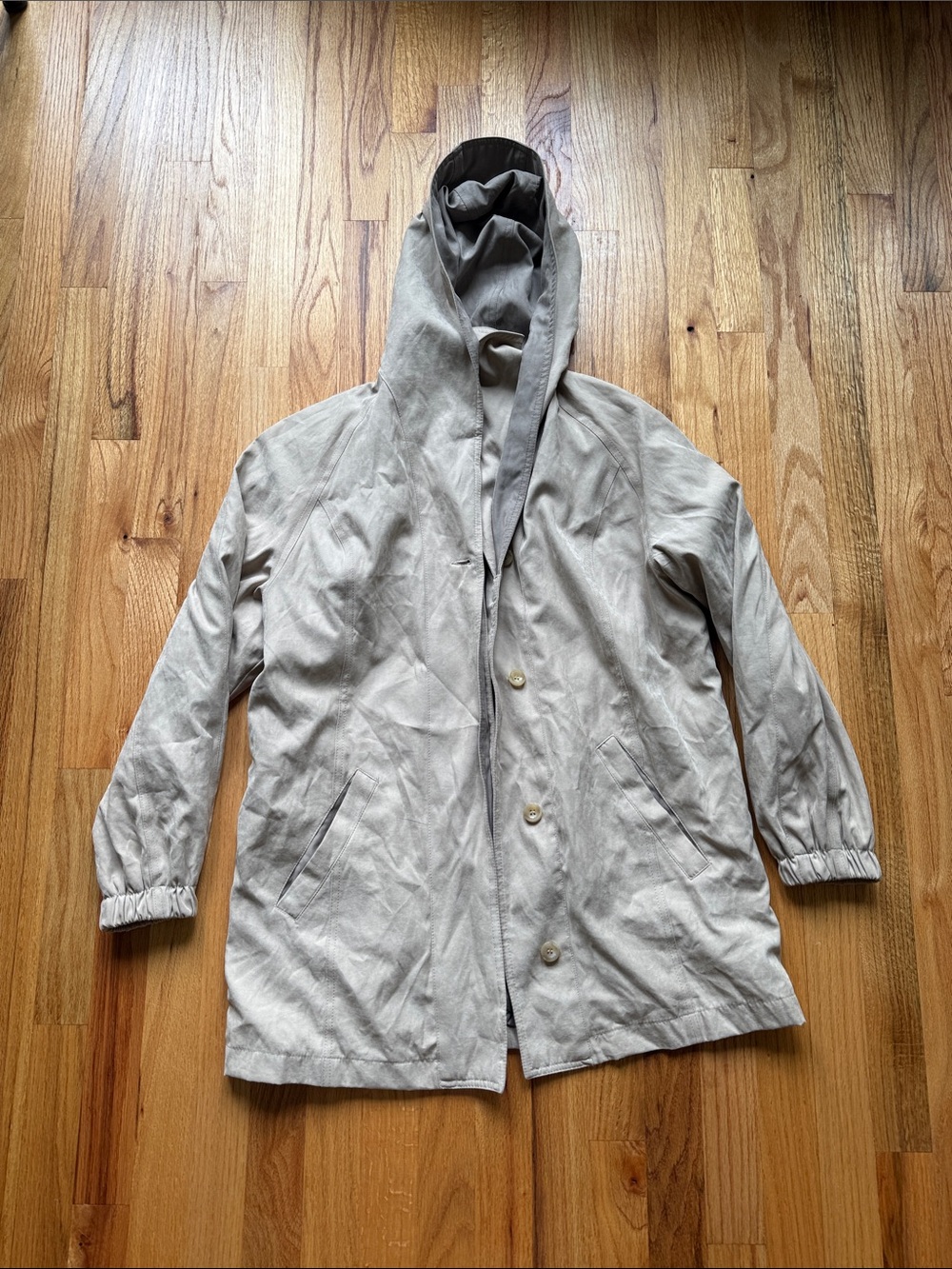 Izzi Outerweae Hooded Coat - feels like suede on the outside